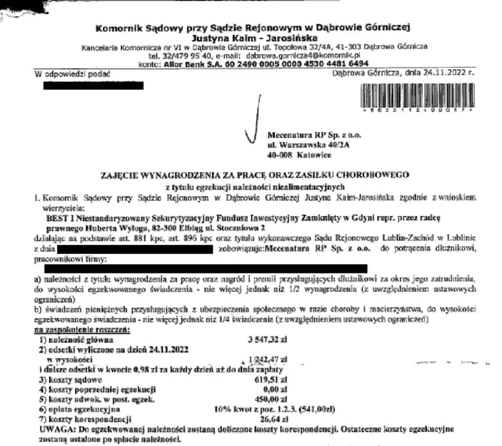 Jakie odsetki nalicza komornik i co wpływa na ich wysokość?