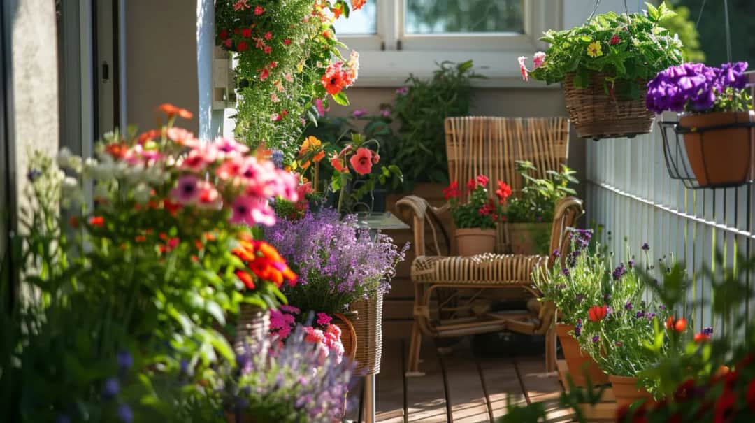 Pomysły na mały balkon - Kwiaty i aranżacje